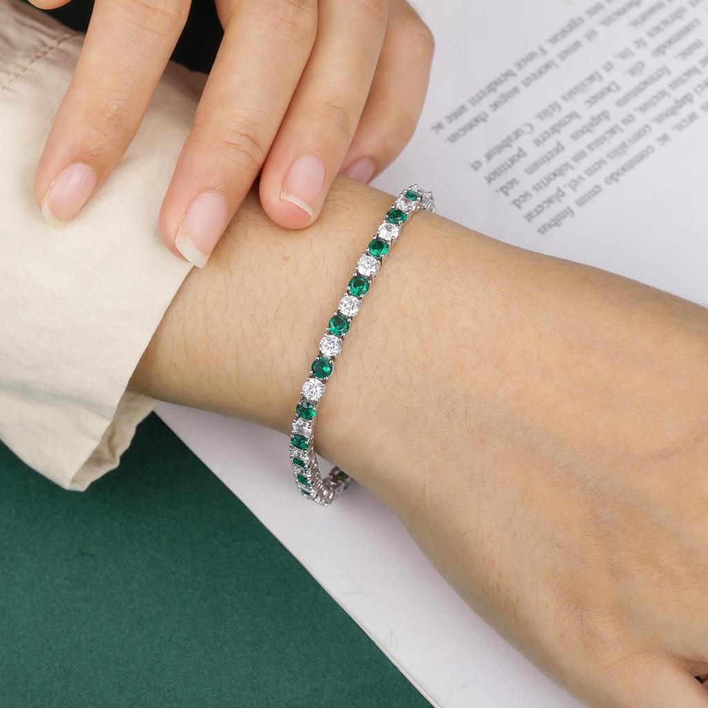 4mm Round Zircon Infinity Clasp Copper Tennis Bracelet - Fashion Design Bestseller