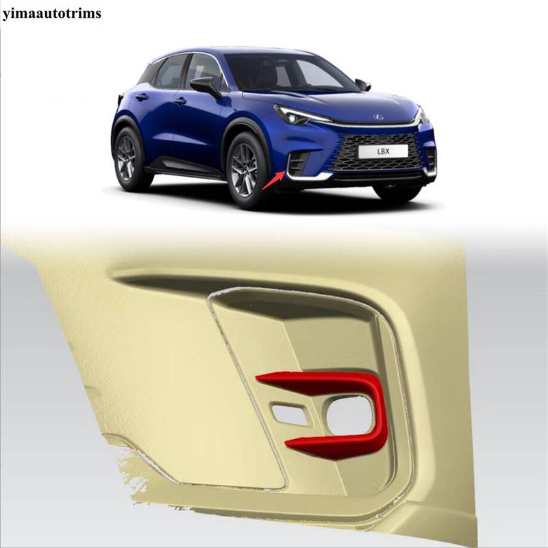 Paraurti Anteriore Auto Luci Fendinebbia Cornice Decorativa Copertura Rivestimento Accessori Cromati ABS Kit di Modifica Esterna Per Lexus LBX 2024 2025 2026