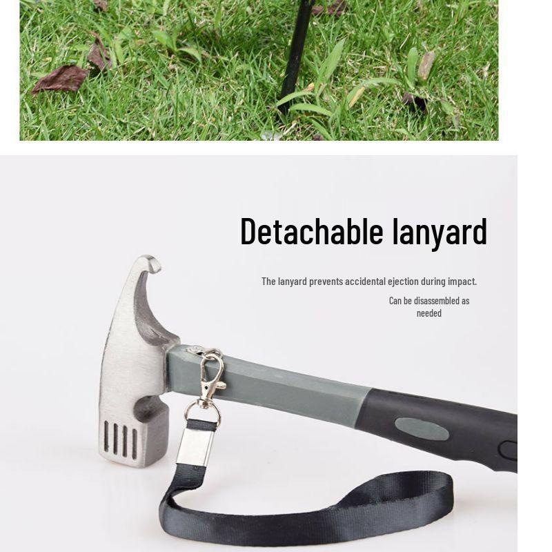 Multifunktioneller Campingplatz-Heringhammer - Adlerkralle & Schafshorn-Design, Kohlenstoffstahl für Zelt- & Markisenaufbau