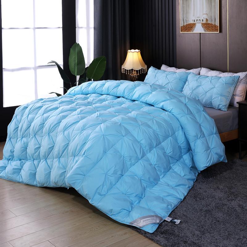 

Clean & Secure Goose Down Quilt, Five Star Hotel Bed Comforter, Breathable Warm Duvet for Adults & Home Bedroom Use 150x200cm 2.5kg синій