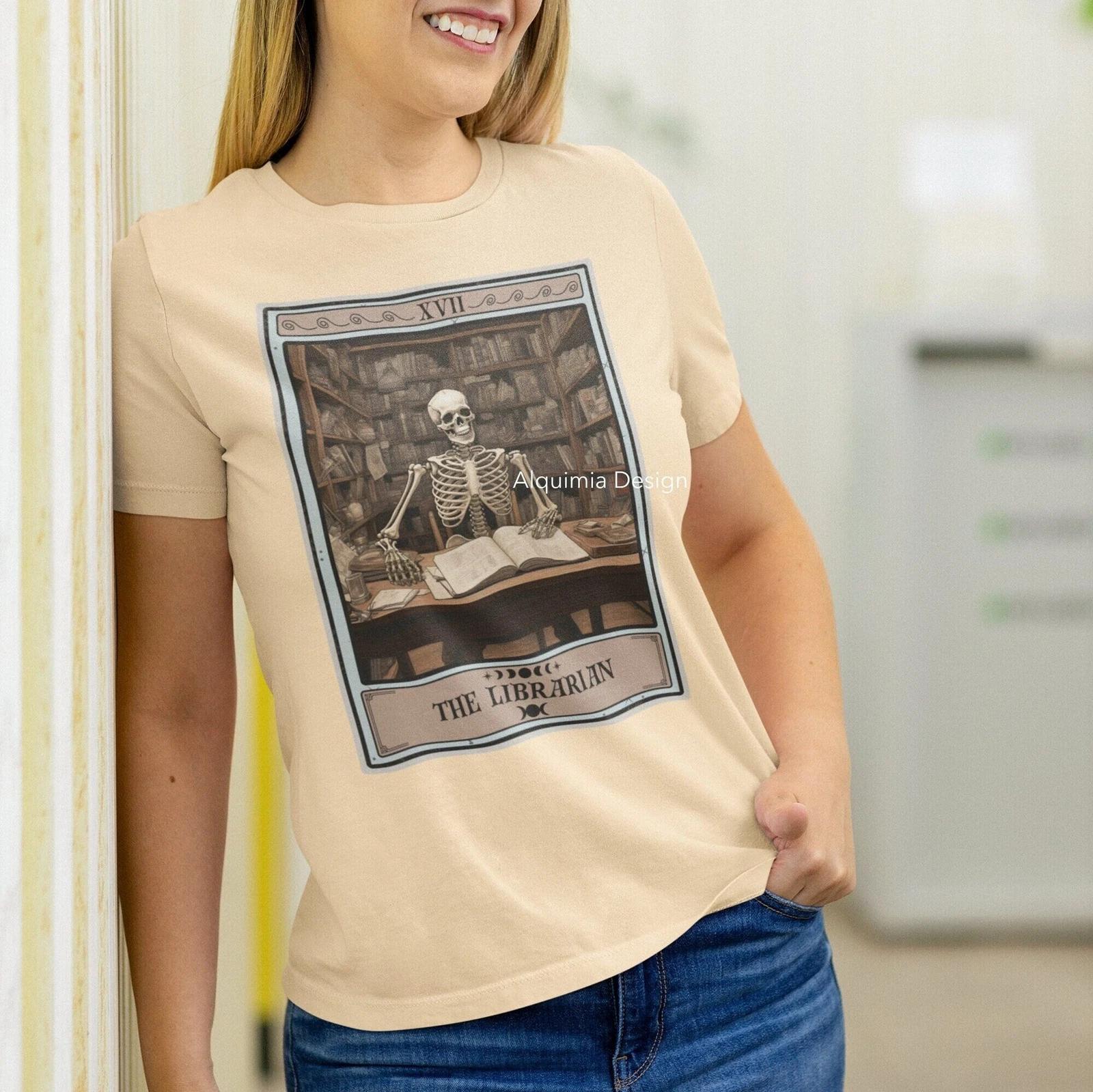 The Librarian Tarot Card Shirt, Library Book Lover L