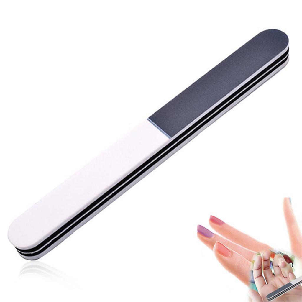 Double Sided Sponge Nail File Ultra-thin Ergonomic Design Nail File Acrylic Nails Tools for Home Salon