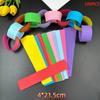 100Pcs Bright Color Paper Chain Garland Strips With Double Sided Tape Easy DIY Craft for Graduation Party Decoration