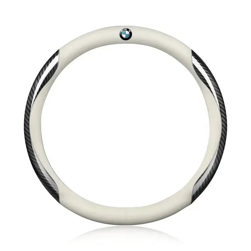 2025 Hot For BMW New Car Leather Carbon Fiber Non-slip Steering Wheel Cover For BMW E46 E39 E90 E60 E36 F30 F10 E34 X5 E30 F20 E