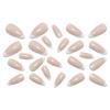 Wear Nails Simple White Edge French Edge Almond Shape Manicure Nail Pieces Wear 24 Pieces