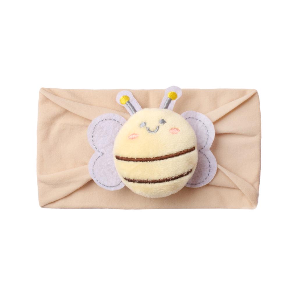 New Baby Nylon Headband: Solid Color Bee Design for Cute Girls