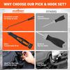 HORUSDY 8-Piece Professional Hook And Pick Set For Automotive Precision Work, Oil Seal Puller, O-Ring & Gasket Removal Tools With Ergonomic Handles