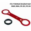 4 In 1 Bottom Bracket Wrench Tool , Compatible with SRAM DUB, SHIMANO BSA / FC-25 / FC-24, CNC AL7075 DUB-BSA TOOLS