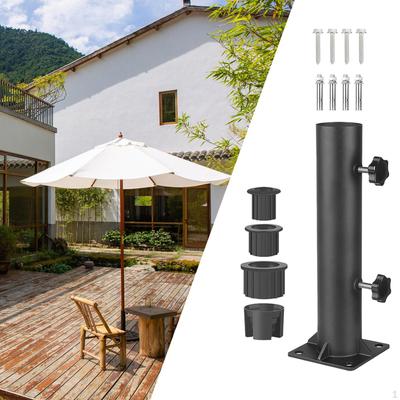 Patio Umbrella Stand Clamp Multifunctional Flagpole Base for Terrace Garden