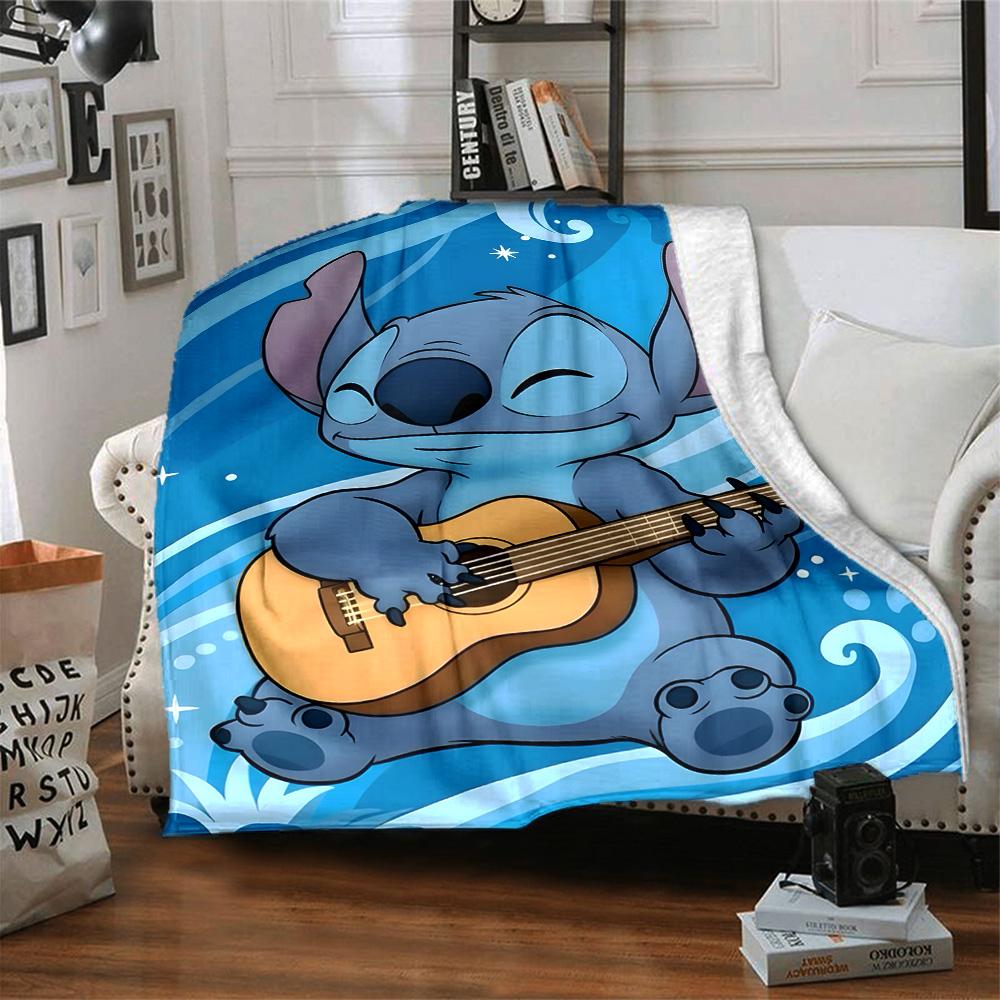 1pc S-Stitch17 Blanket, Gift, for Men and Women, Soft Blanket, Good for Sofa Bed Couch Travel, Lightweight Flannel Blanket