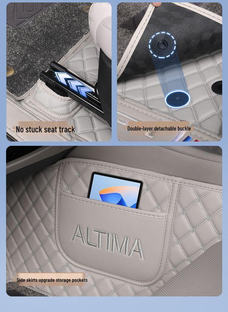 25-Piece Wear-Resistant Altima Floor Mats Kit for 2026 Nissan Altima - Decorative and Protective Car Accessories