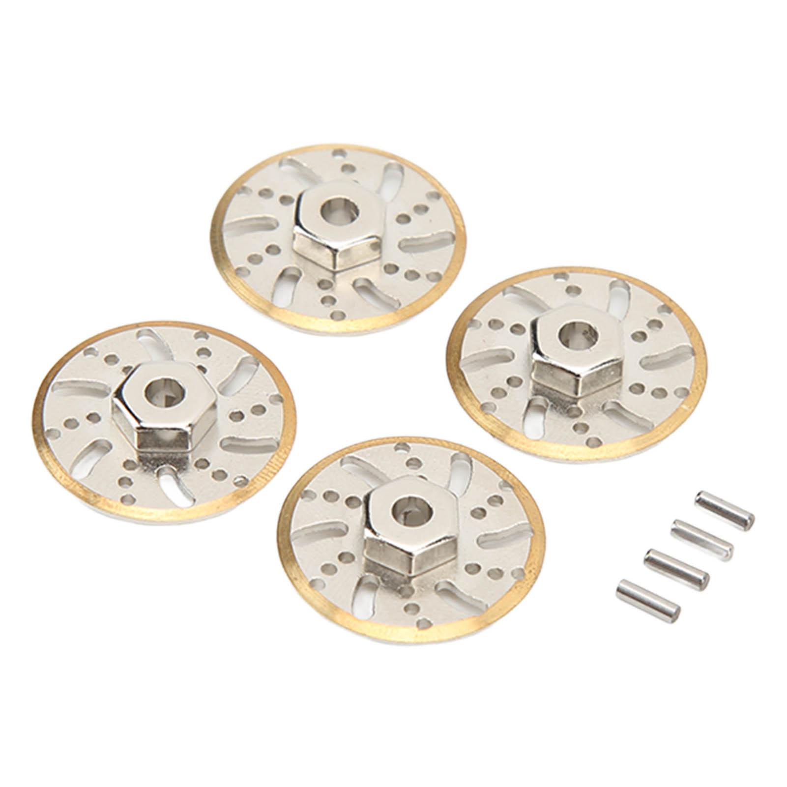 

4pcs RC Counter Weight Brake Disc Brass Wheel Weights Hex Adapter for Axial SCX24 Gladiator C10