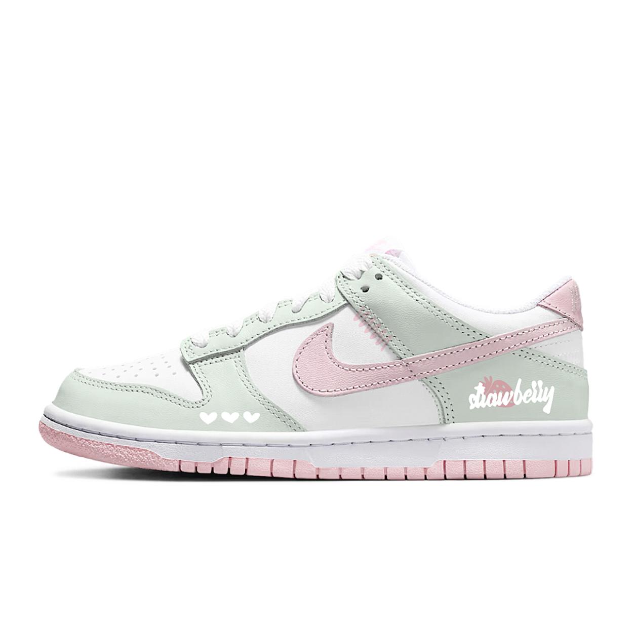 

Nike Dunk Girlfriend Cushioning Breathable Low top Skateboard Shoes Women s Pink Green IM6572-103(Team1993-) 38.5