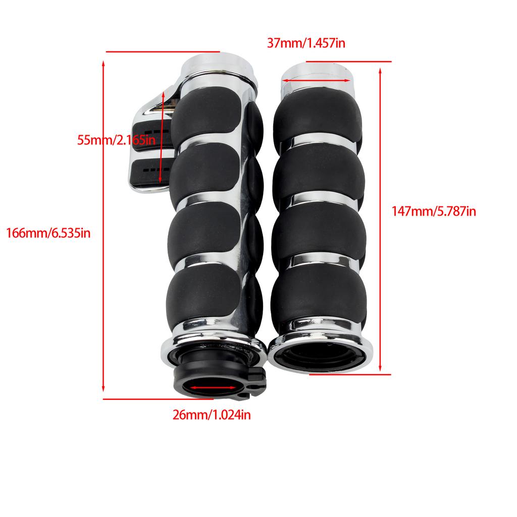 Motorcycle Grips Motorbike Handlebar Handle Grip For Harley Cruiser Chopper  Cafe Racer Universal 25mm 1" Enduro