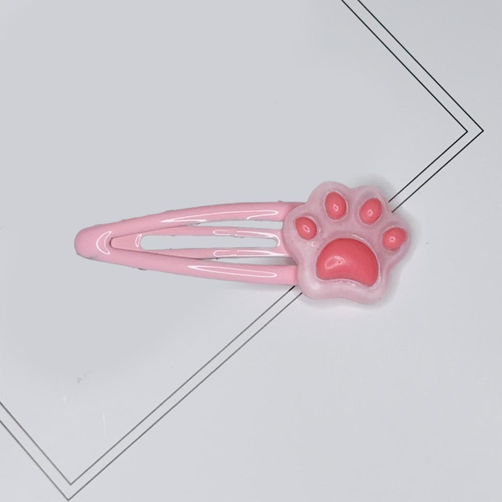 1pc/6PCS New Year Cat Paw Hair Clip for Girls Cute Cat Paw Shape Hair Barrettes Ponytail Bangs Hair Clip for Teens Girls