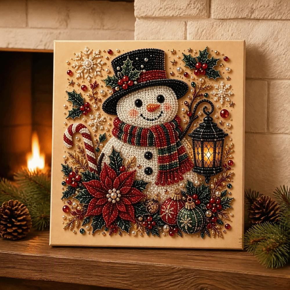 Stress Relief DIY Painting Kit 2D Flat Living Room Wall Art Christmas Craft Kit Home Decor