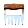 Kitchen Claw BBQ Meat Separator Shredder with Wooden Handle Manual Meat Clamp Roasting Fork Turkey Chicken Kitchen Gadgets Tool