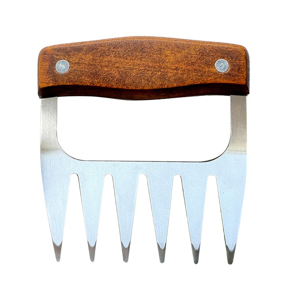 Kitchen Claw BBQ Meat Separator Shredder with Wooden Handle Manual Meat Clamp Roasting Fork Turkey Chicken Kitchen Gadgets Tool