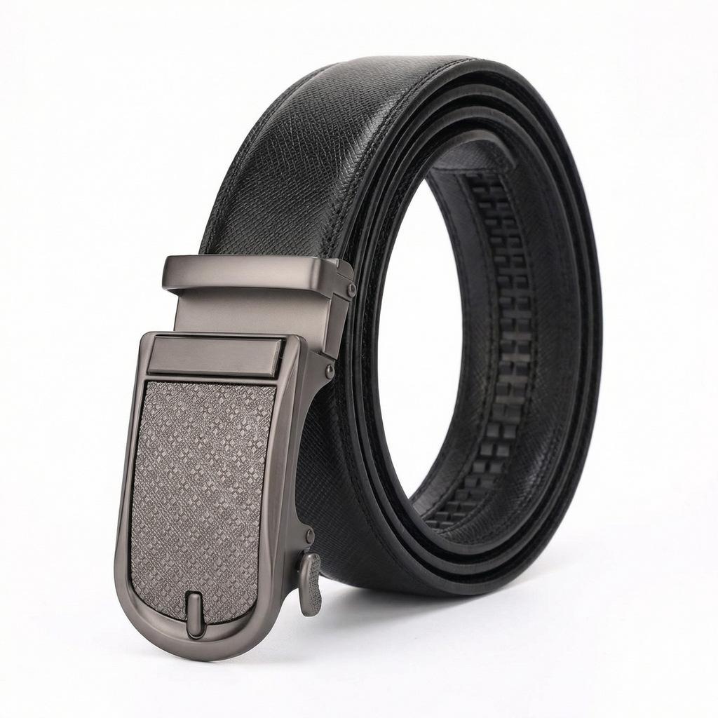 Men'S Automatic Buckle Cowhide Belt Men'S High-End Versatile Belt Youth Belt