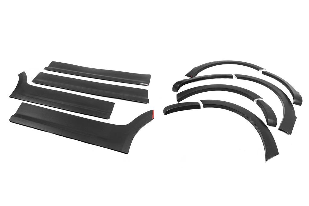 Set of Moldings and Arch Extensions 1 Door, Short Base for Volkswagen Caddy 2010-2015