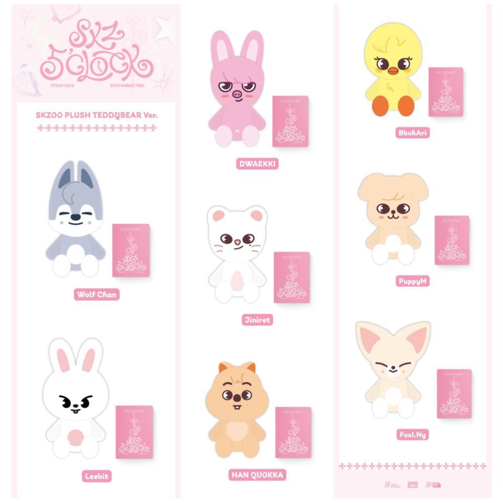 Kup Stray Kids - [SKZ 5'CLOCK] OFFICIAL MD SKZOO PLUSH TEDDYBEAR