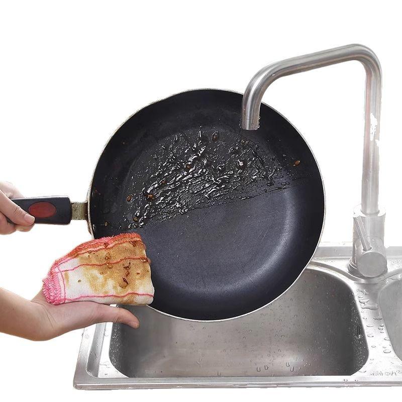 Non-Stick Oil Dishcloth: Absorbent, Lint-Free Linen Kitchen Towel for Easy Cleaning