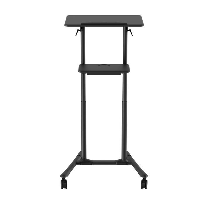 Bureau mobile - GEMBIRD - EnerGenie - Noir - Hauteur ajustable 1110-1345 mm - Inclinaison 30°