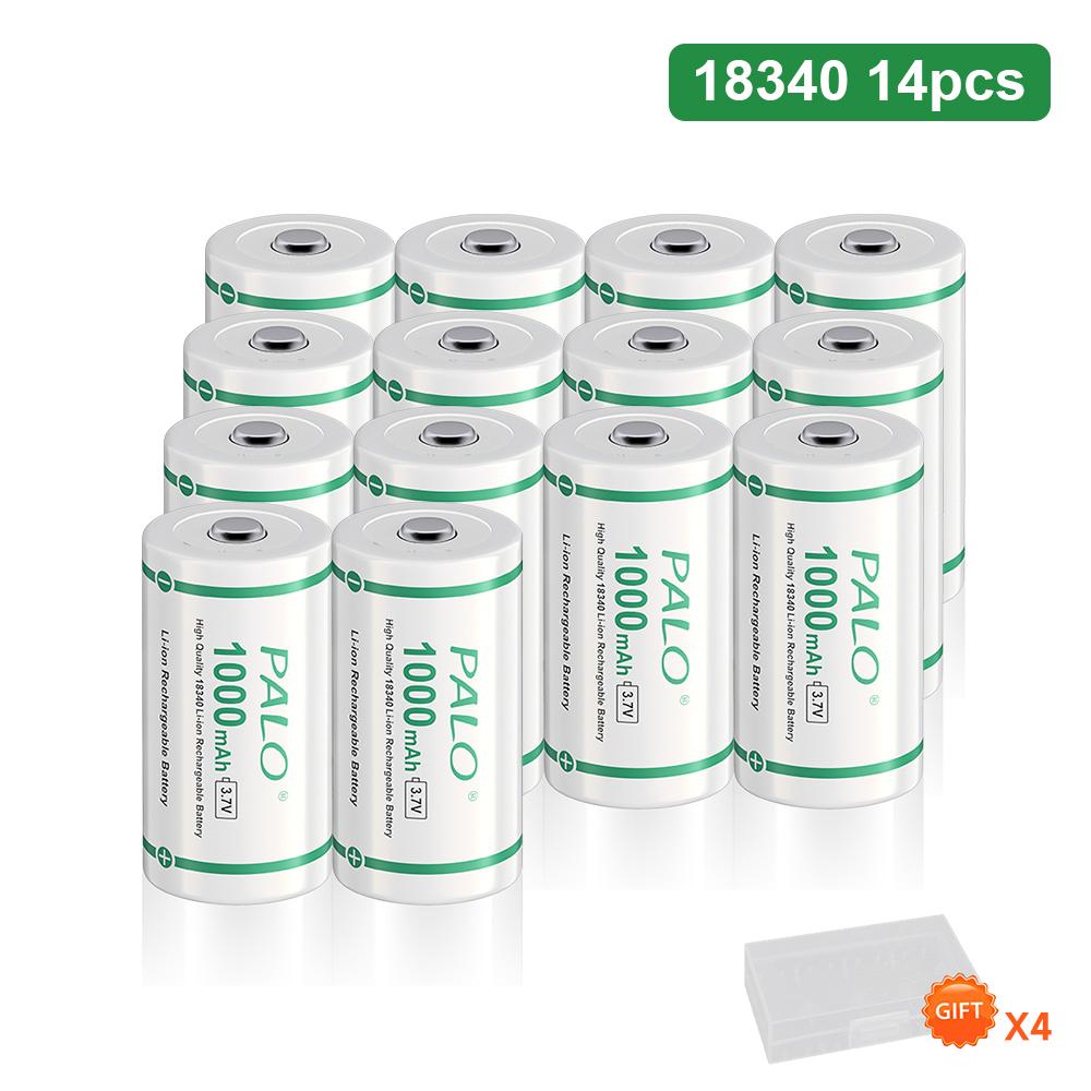 PALO 1000mAh 18350 Lithium Ion Battery 3.7V Rechargeable Li-ion 18350 Cells With Nickel Sheet for Electric Flashlight Toothbrush