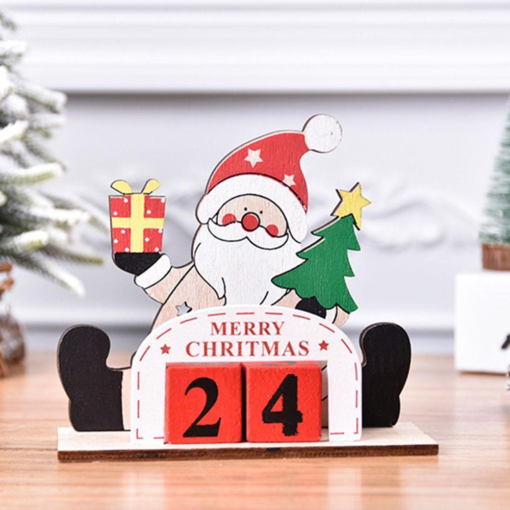 Santa/Elk/Snowman Painted Christmas Countdown Calendar  Christmas Decoration