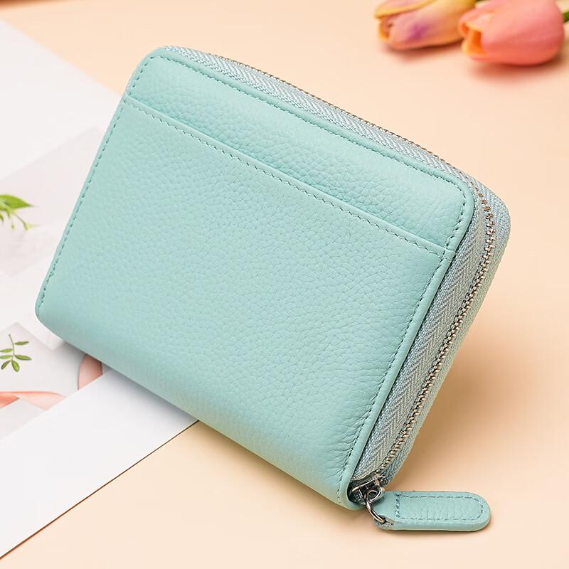 Unisex Genuine Leather Accordion Card Holder