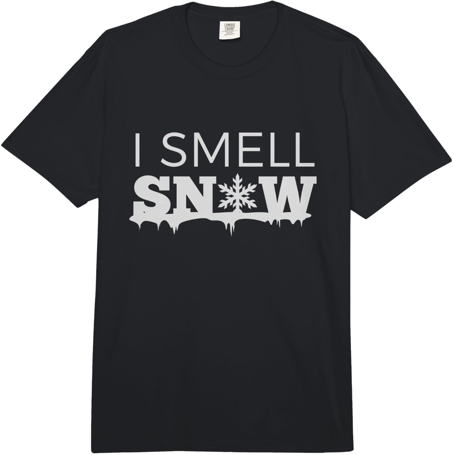 I Smell Snow Funny Winter Gift Fun Comfort Colors Adult Heavyweight  Unisex T-Shirt XXXL