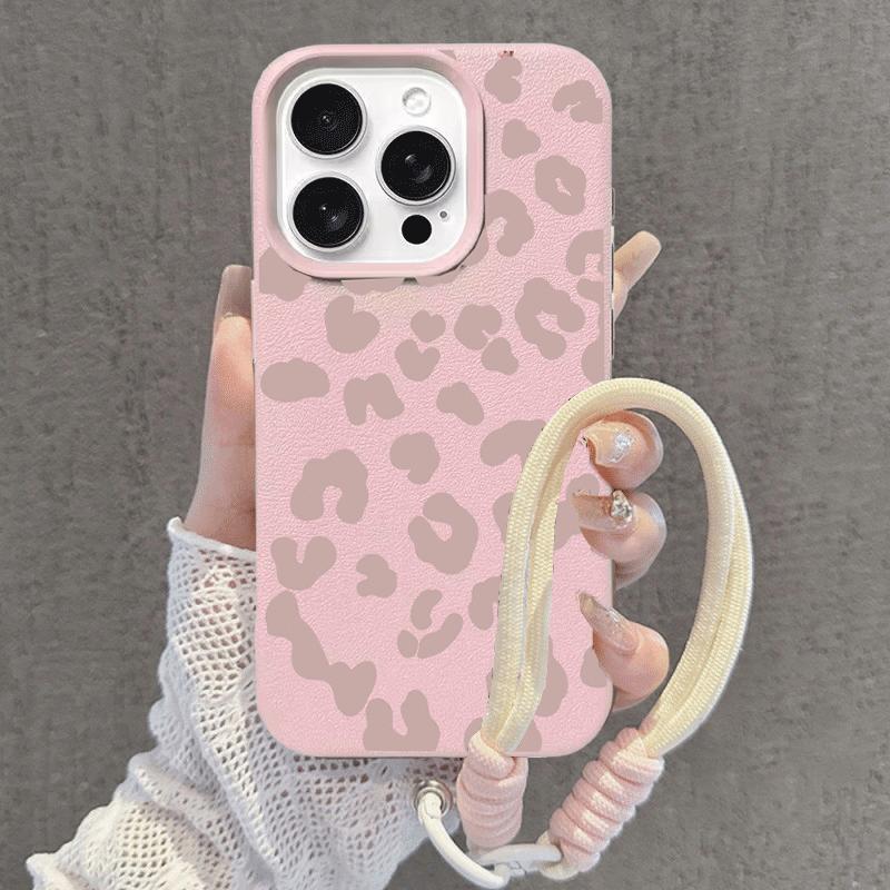 Blumen-Leopardenmuster Handgelenkband Leder Silikonhülle Für Xiaomi 15T 14T Pro 15 Ultra POCO X7 X6 X5 X3 F5 F6 F7 Ultra M7 M6 Pro