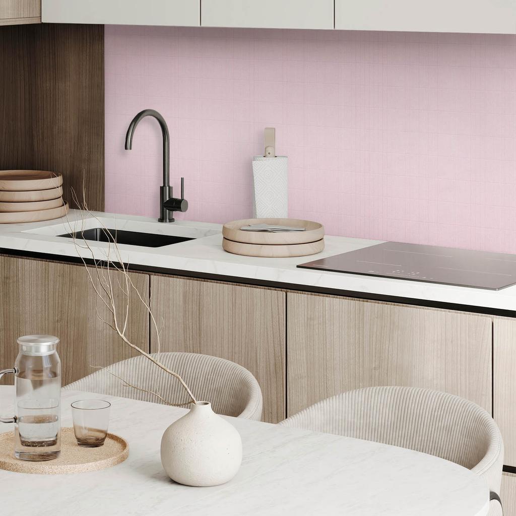 Self-adhesive Vinyl Wall Covering with Print Delicate Vertical Tiles 9x30x30 cm