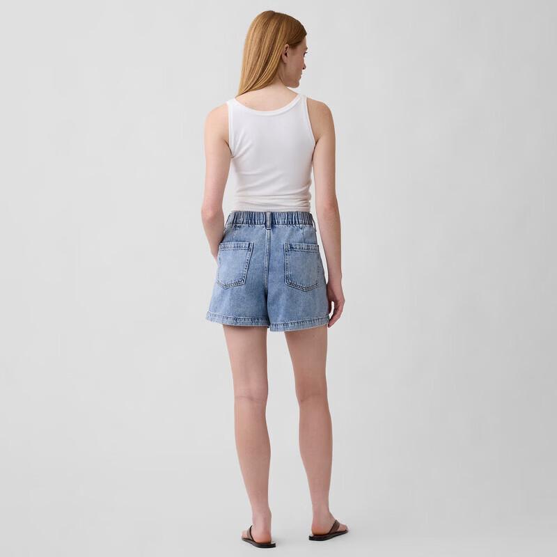 Gap Women's 2026 Spring Cotton Lyocell Straight Denim Shorts