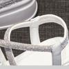 Mode Damen Plateau Sandalen Mode Kristall Sandalen Kreuzriemen Keilabsatz Sandale Sommer Römische Schuhe Offene Zehe Strandsandalen für Damen