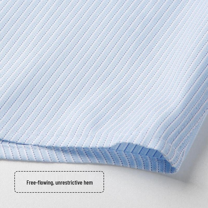 TRIES Men's Slim-Fit Business Striped Long-Sleeve Shirt