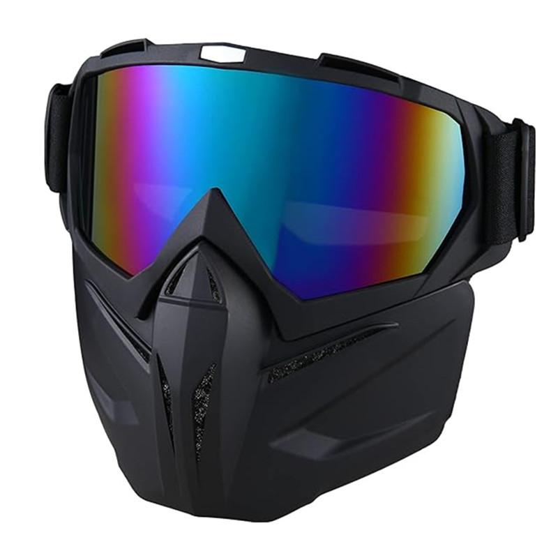 Tactical CS Paintball Goggles Mask Windproof Anti-Fog Protective Detachable Adjustable Cycling Motorcycle Helmet Glasses