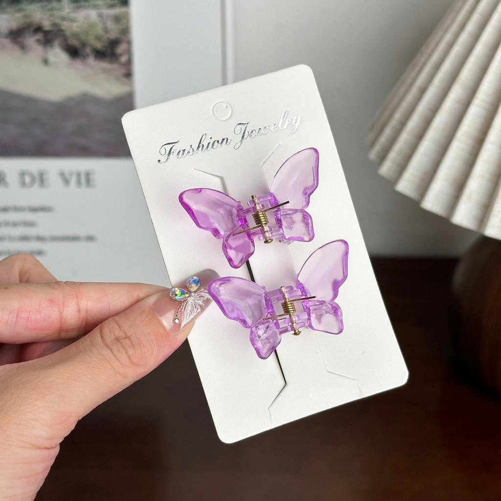 

Transparent Premium Colorful Butterfly Hair Clip Versatile Hair Accessory For Women Purple2.6cm
