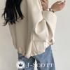 J-Scott Locker geschnittene Kunstleder-Blousonjacke mit voluminösen Ärmeln, Reißverschluss und gefüttert, Weiß, Größe JS97-WH-XL