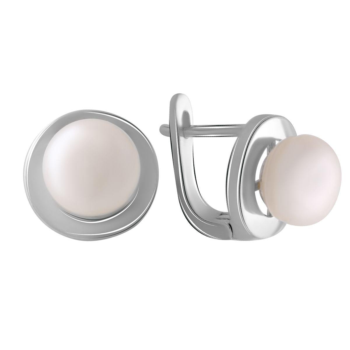 

Срібні сережки з натуральними перлами (2055280) білий