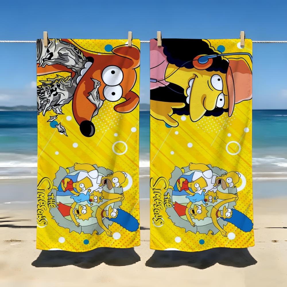 Cartoon T-The S-Simpsons Towel Beach Blanket Towel For Travel Gym Shower Luxury Lightweight Camping Pool hot