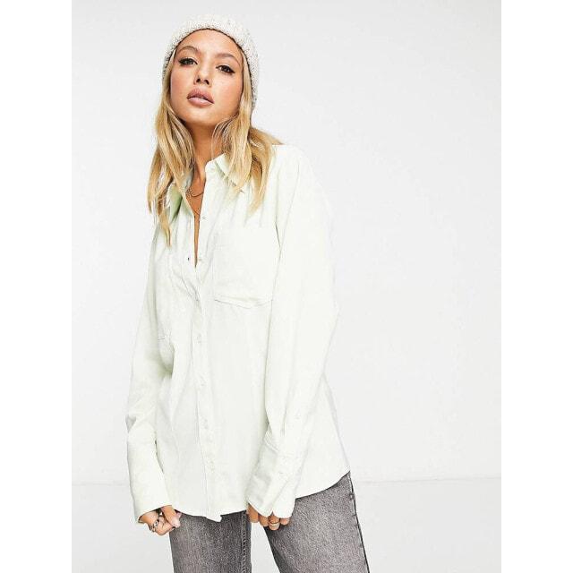 

Зеленая шелковистая рубашка Levi s