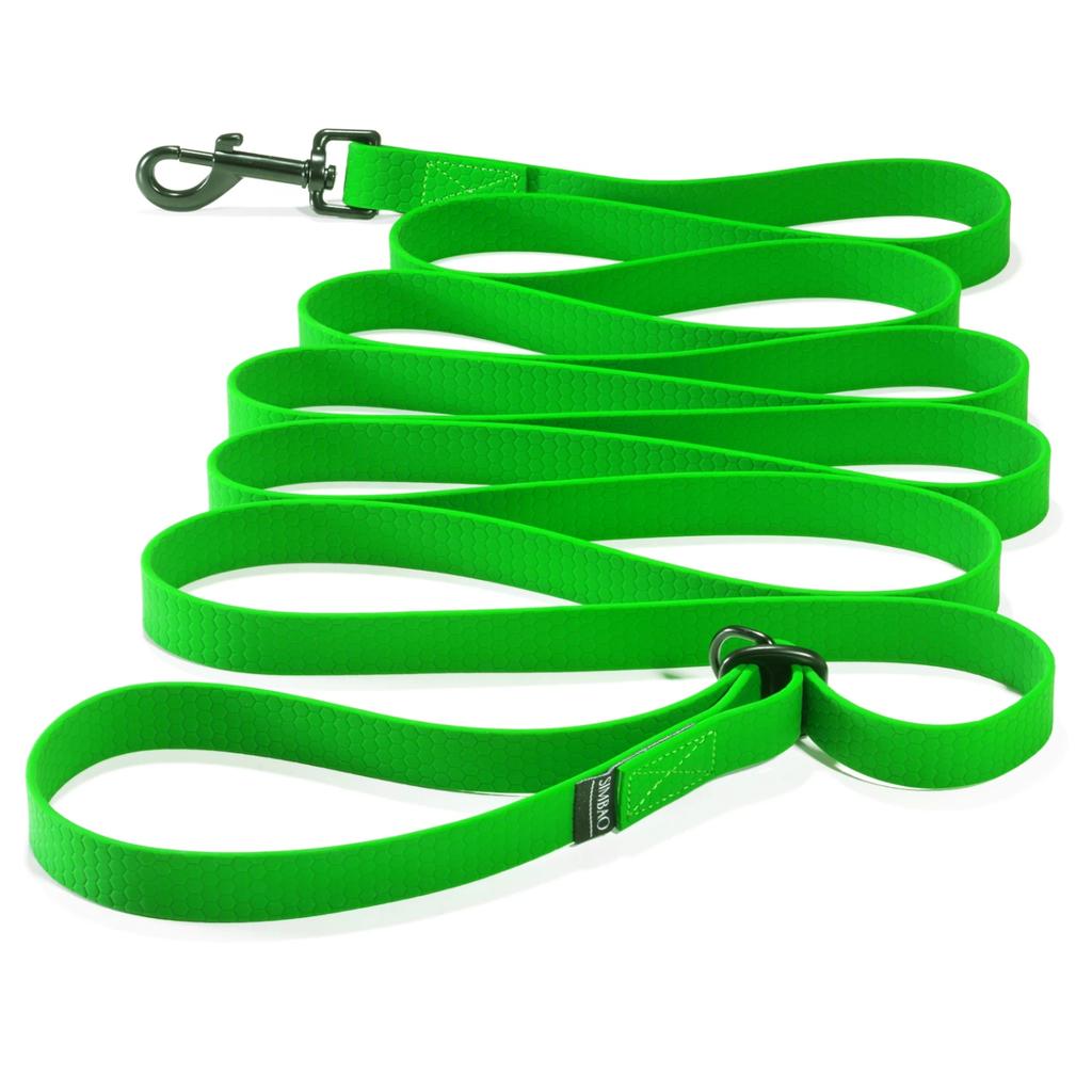 Regulowana smycz wodoodporna zielona - 3m, 86mm twistlock - pies 15-80kg