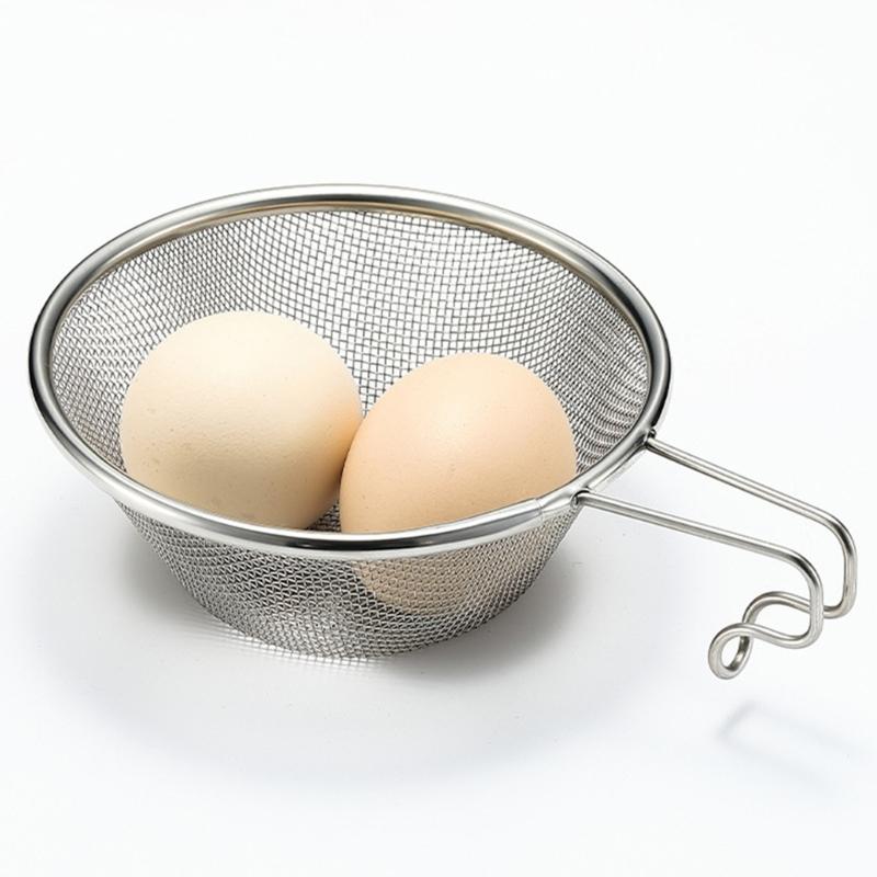 Stainless Steel Colander Stainless Steel Mesh Strainer Camping Supplies for Outdoor Camping Fishing Cooking Tool