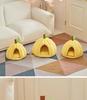 Pumpkin-shaped Pet Bed for Cats and Dogs, Providing a Cozy, Secure Sleeping Space and Hiding Spot.