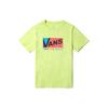 Vans Color Block Logo Printed Sports Crew Neck Short Sleeve T-Shirt Women Tops Yellow VN0A3ZOCTCY