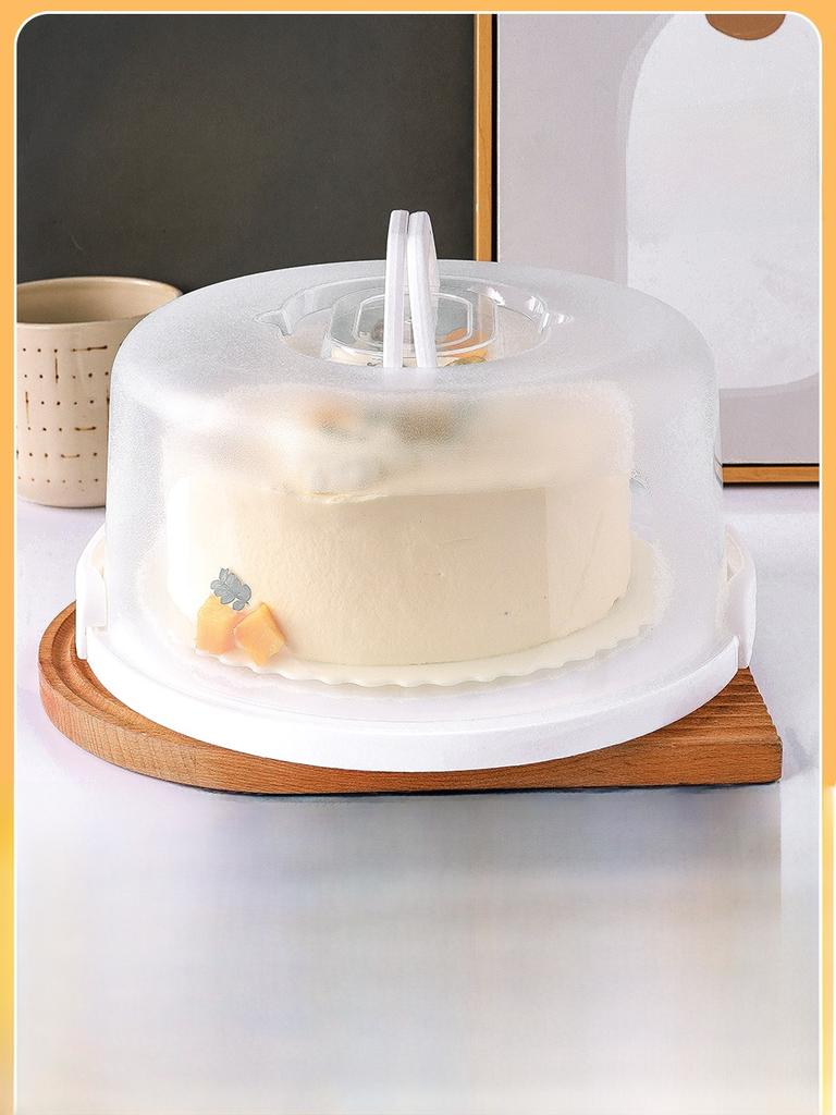 Reusable Transparent Cake Box Handheld Baking Preservation Base Tray for 6 Inch 8 Inch Cakes DIY Baking Tools Kitchen Supplies