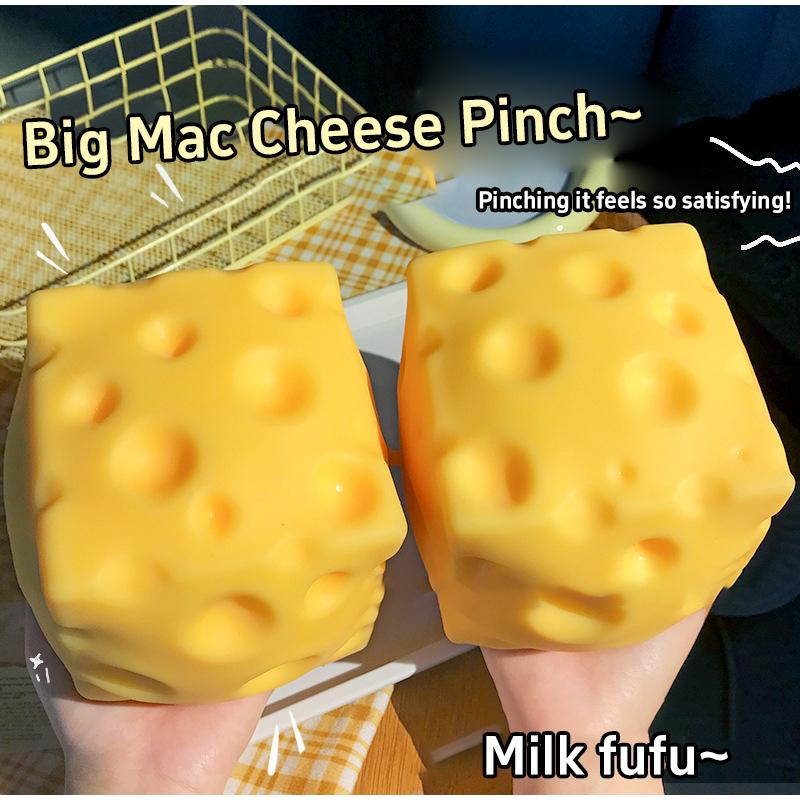 Jumbo Käsewürfel Stress Quetschobjekt Große Größe Langsamer Rückprall Stressabbau Fidget für ASMR Sensorisch Anti-Stress Angstlinderung