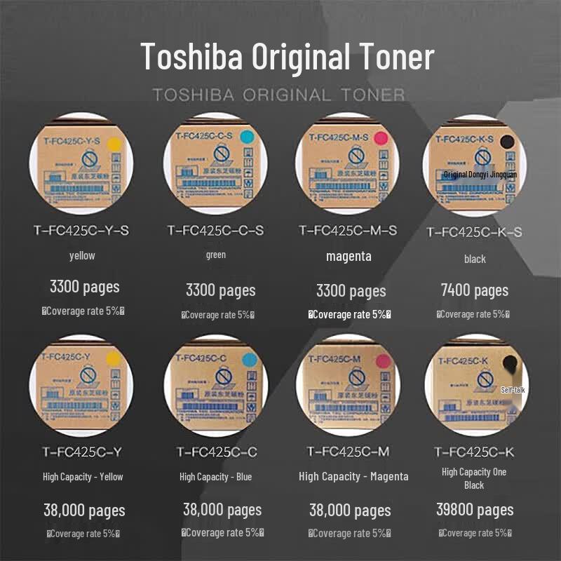 Toshiba T-FC425CC Original Cyan Toner Cartridge