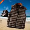 Men's 2024 Autumn/Winter Lightweight Luxury Down Vest with Stand-up Collar